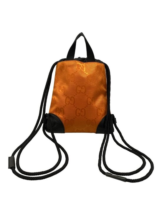 Gucci Backpack Off the Grit Orange Black Leather main image 7